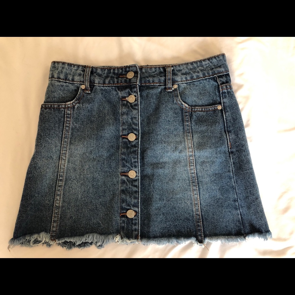 Blank Paige Denim Skirt Buttons